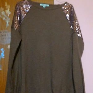 She + Sky long sleeved sequined sweater